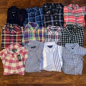 polo ralph lauren long sleeve button down shirt Lot Of 12 Large